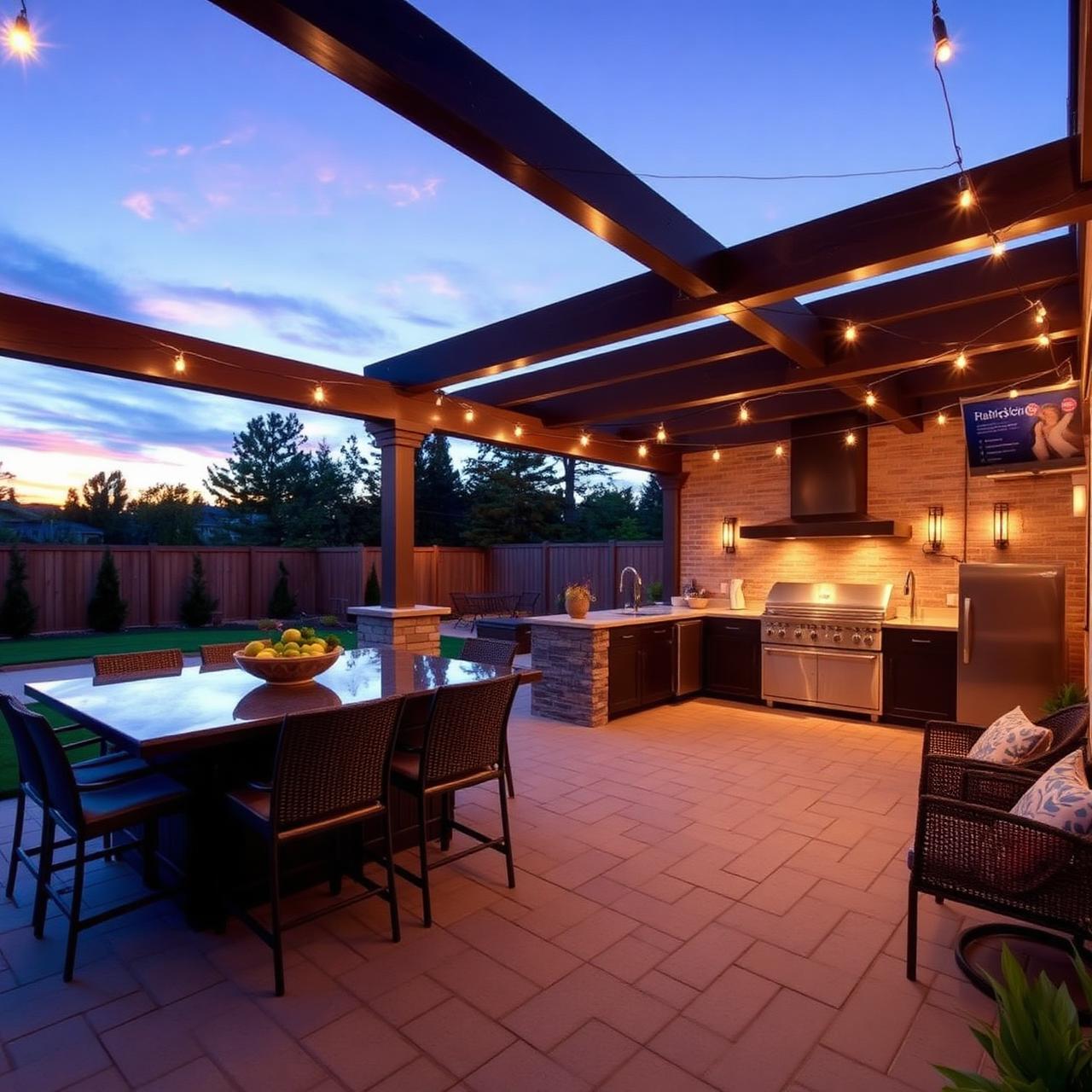 Outdoor living pergola